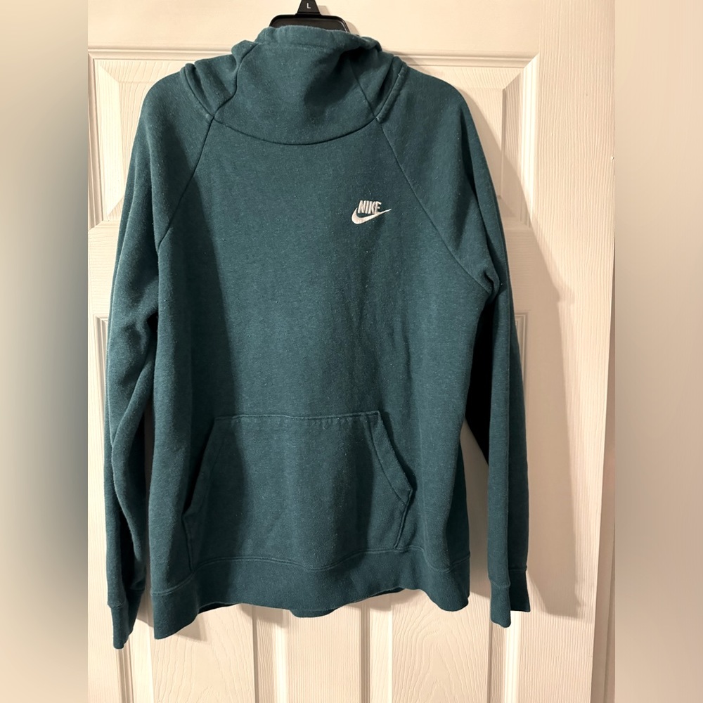 Nike Hoodie Funnel Neck Medium Dark Turquoise